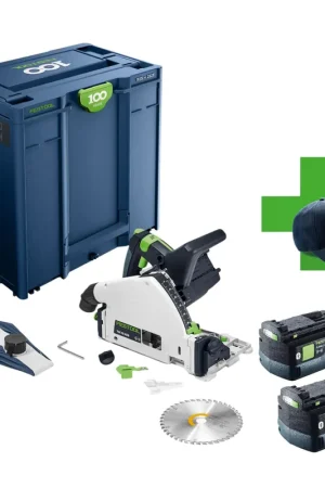Offre Limitée Festool TSC 55 KEB-Basic 100Y Limited Edition Scie plongeante sans fil 18 / 36 V ( 2x 18 V ) 160 mm Brushless + 2x batterie 5,0 Ah + Systainer - sans chargeur