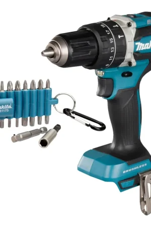 Affaire À Saisir Makita DHP 484 Z Perceuse-visseuse à percussion sans fil 18 V 54 Nm Brushless + 22 pcs. jeu d'embouts - sans batterie, sans chargeur