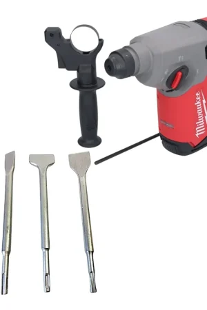 Milwaukee M18 FH-0 Marteau perforateur sans fil 18 V 2,5 J SDS plus Brushless + 4 pcs. jeu de burins - sans batterie, sans chargeur Top Vente