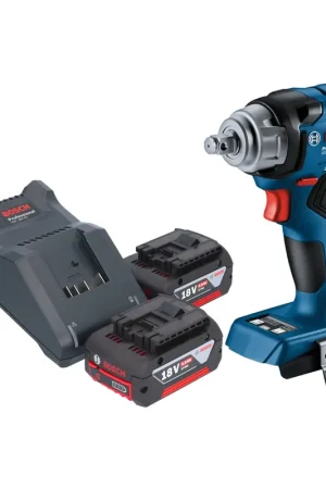 Satisfait Ou Remboursé Bosch GDS 18V-330 HC Professional Visseuse à choc sans fil 18 V 330 Nm 1/2" Brushless + 2x batterie 4,0 Ah + chargeur