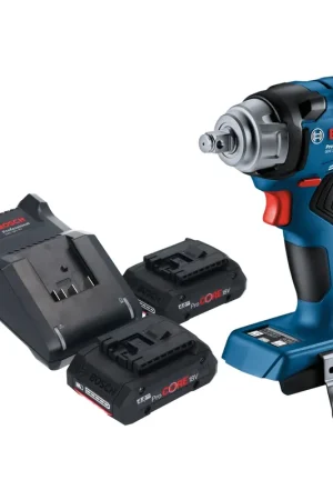 Authentique Bosch GDS 18V-330 HC Professional Visseuse à choc sans fil 18 V 330 Nm 1/2" Brushless + 2x batterie ProCORE 4,0 Ah + chargeur