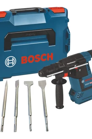 Bosch GBH 18V-26 Professional Marteau perforateur sans fil 18 V 2,6 J SDS plus Brushless + jeu de 4 burins + L-Boxx - sans batterie, sans chargeur Solde