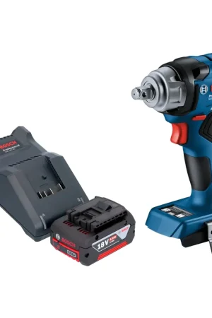 Satisfait Ou Remboursé Bosch GDS 18V-330 HC Professional Visseuse à choc sans fil 18 V 330 Nm 1/2" Brushless + 1x batterie 4,0 Ah + chargeur