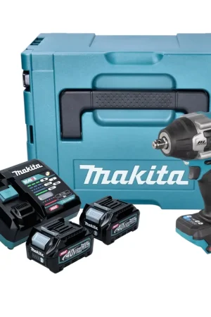 Achat Immédiat Makita TW 007 GD201 Clé à choc sans fil 40 V max. 760 Nm 1/2'' Brushless + 2x batterie 2,5 Ah + chargeur + Makpac