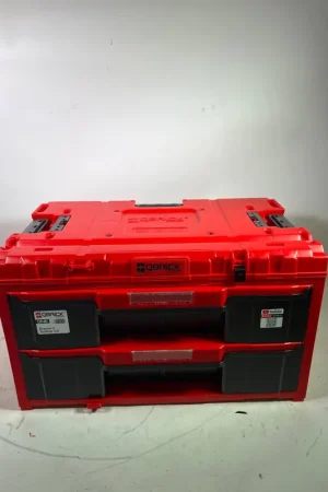 Marque Qbrick System ONE Drawer 2 Toolbox 2.0 RED Ultra HD Custom Boîte à outils 587 x 380 x 340 mm 29 l avec deux tiroirs