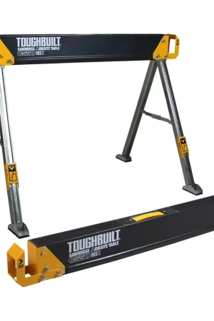 Jusqu'à Épuisement Des Stocks Toughbuilt TB-C550-2-XEA Tréteau de sciage Support de travail 2 pièces