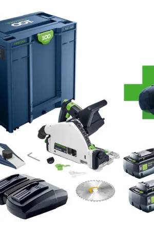 Festool TSC 55 KEB-Basic 100Y Limited Edition Scie plongeante sans fil 18 / 36 V ( 2x 18 V ) 160 mm Brushless + 2x batterie 8,0 Ah + chargeur + Systainer Meilleur Prix