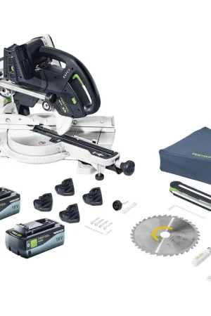 Festool KAPEX KSC 60 EB-Basic Scie à onglets sans fil 18 V / 36 V 216 mm Brushless + 2x batterie 8,0 Ah - sans chargeur Meilleur Choix