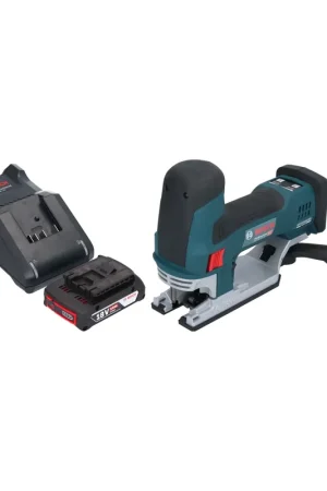 Livraison Express Bosch GST 18V-155 SC Professional Scie sauteuse sans fil 18 V 155 mm Brushless + 1x batterie 2,0 Ah + chargeur