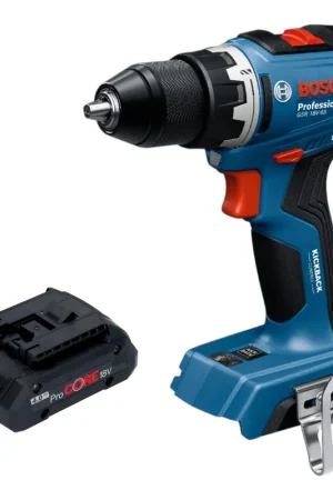 Retour Gratuit Bosch GSR 18V-65 Professional Perceuse-visseuse sans fil 18 V 63 Nm Brushless + 1x batterie ProCORE 4,0 Ah - sans chargeur