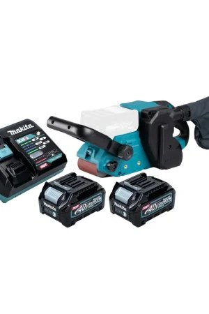 Prix Cassé Makita BS 001 GD201 Ponceuse à bande sans fil 40 V max. 76 x 533 mm Brushless + 2x batterie 2,5 Ah + chargeur