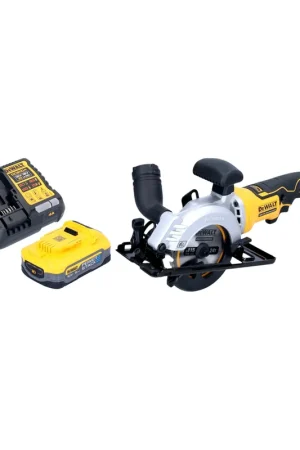 DeWalt DCS 571 H1 Scie circulaire portative sans fil 18 V 115 mm Brushless + 1x batterie Powerstack 5,0 Ah + chargeur Certifié