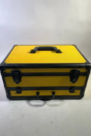 Quantité Limitée Toolbrothers TX mallette à outils en aluminium jaune pour visseuse à chocs sans fil et perceuse à percussion + Jeux de forets 70 pièces + Insert en mousse cube