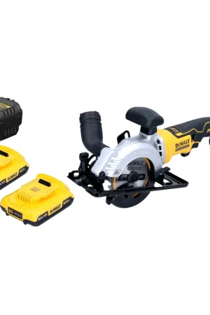 DeWalt DCS 571 D2 Scie circulaire portative sans fil 18 V 115 mm Brushless + 2x batterie 2,0 Ah + chargeur Super Prix
