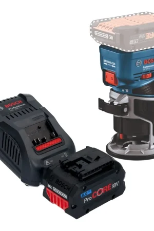 Bosch GKF 18V-8 Professional Affleureuse sans fil 18 V 8,0 mm Brushless + 1x batterie ProCORE 8,0 Ah + chargeur Achetez Aujourd'hui