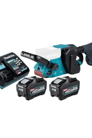 Réduction Makita BS 001 GT201 Ponceuse à bande sans fil 40 V max. 76 x 533 mm Brushless + 2x batterie 5,0 Ah + chargeur