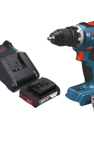 Prix Choc Bosch GSB 18V-65 Professional Perceuse-visseuse à percussion sans fil 18 V 65 Nm Brushless + 1x batterie 2,0 Ah + chargeur