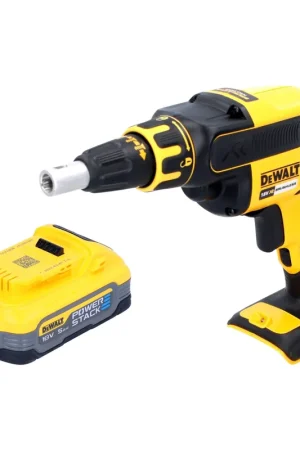 Meilleur Choix DeWalt DCF 620 N Visseuse pour cloisons sèches sans fil 18 V 30 Nm Brushless + 1x batterie Powerstack 5,0 Ah - sans chargeur