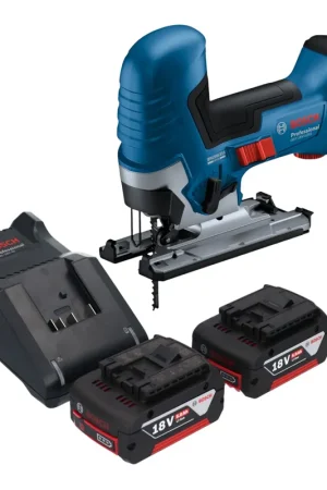 Bosch GST 18V-125 S Professional Scie sauteuse sans fil 18 V 125 mm Brushless + 2x batterie 5,0 Ah + chargeur Petit Prix