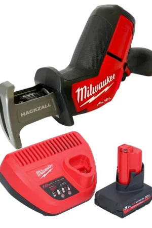 Paiement Sécurisé Milwaukee M12 CHZ-501 Scie sabre sans fil 12 V Brushless + 1x batterie 5,0 Ah + chargeur