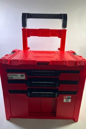 Commander Vite Qbrick System PRO Cart 2.0 Plus Drawer 3 Red Ultra HD Boîte mobile personnalisée sur roulettes 520 x 415 x 660 mm 12 l 2x 4,5 l poignée télescopique double amovible