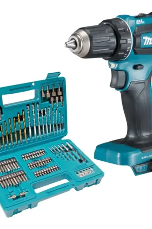 Authentique Makita DDF 485 Z Perceuse-visseuse sans fil 18 V 50 Nm Brushless + 102 pces Jeu de forets Bit - sans batterie, sans chargeur
