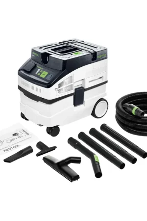Festool CT 15-Set CLEANTEC Aspirateur mobile 1200 watts 15 L ( 578450 ) + kit de nettoyage - Successeur de 577415 Prix Réduit