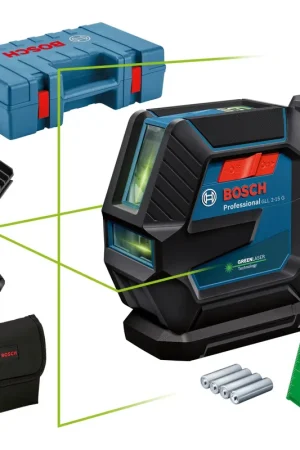Quantité Limitée Bosch GLL 2-15 G Professional Laser à ligne 15 m IP 64 vert ( 0601063W02 ) + coffret