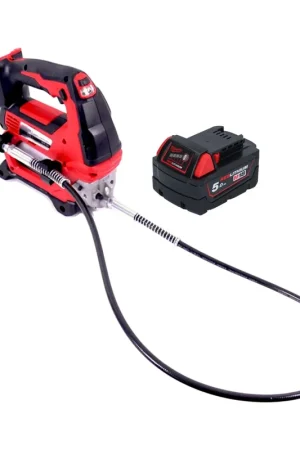 Vente Flash Pompe à graisse sans fil Milwaukee M18 GG-501 18 V 690 bar + 1x batterie 5,0 Ah - sans chargeur