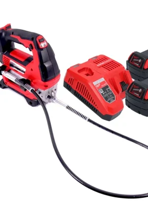 Pompe à graisse sans fil Milwaukee M18 GG-502 18 V 690 bar + 2x batterie 5,0 Ah + chargeur Prix Cassé