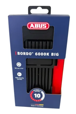 ABUS BORDO BIG 6000K/120 Antivol pliable longueur 120 cm avec support Haute Qualité