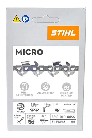Stihl 3/8" Picco Micro Mini 3 (PMM3) Chaîne de tronçonneuse 40 cm 3/8" P 1,3 mm 55 TG 1 pièce ( 36100000055 ) Seulement Aujourd'hui