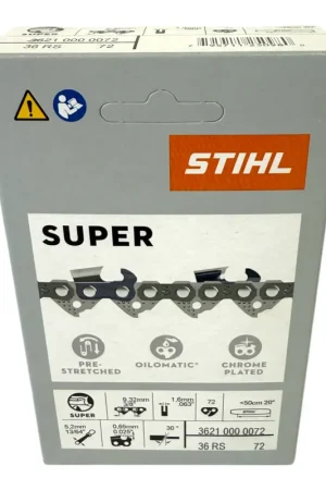 Stihl 3/8" Rapid Super 3 (RS3) Chaîne de tronçonneuse 50 cm 3/8" 1,6 mm 72 TG ( 36260000072 ) Prix Cassé