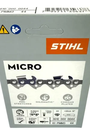 Stihl 3/8" Picco Micro Mini 3 (PMM3) Chaîne de tronçonneuse 30 cm 3/8" P 1,3 mm 44 TG 1 pièce ( 36100000044 ) Quantité Limitée