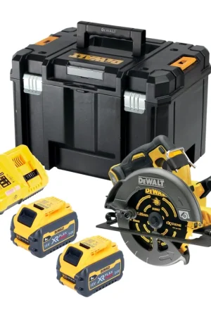 Scie circulaire sans fil 54V XR FlexVolt 190 mm Brushless + lame + TSTAK DeWALT DCS 578 NT - sans batterie, sans chargeur Prix Choc