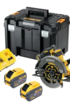 Top Vente Scie circulaire sans fil 54V XR FlexVolt 190 mm Brushless + lame + TSTAK DeWALT DCS 578 NT - sans batterie, sans chargeur
