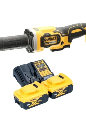 Meuleuse droite sans fil DeWalt DCG 426 P2 18 V Brushless + 2 batteries 5,0 Ah + chargeur Commander Vite