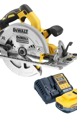 Vente Flash DeWalt DCS 572 H1 Scie circulaire portative sans fil 18 V 184 mm Brushless + 1x Powerstack batterie 5,0 Ah + chargeur
