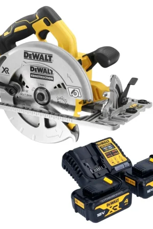 DeWalt DCS 572 M2 Scie circulaire portative sans fil 18 V 184 mm Brushless + 2x batterie 4,0 Ah + chargeur Remise