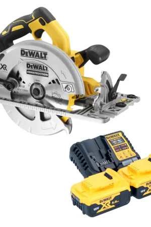 DeWalt DCS 572 P2 Scie circulaire à main sans fil 18 V 184 mm Brushless + 2x batterie 5,0 Ah + chargeur Meilleur Prix