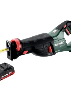 Petit Prix Scie sabre sans fil Metabo SSEP 18 LT 18 V 32 mm + 1 batterie LiHD 4,0 Ah - sans chargeur