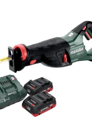 Scie sabre sans fil Metabo SSEP 18 LT 18 V 32 mm + 2 batteries LiHD 4,0 Ah + chargeur Usine Directe