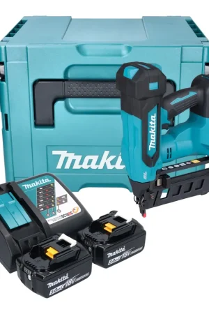 Cloueuse sans fil Makita DBN 601 RTJ 18 V 19 - 64 mm Brushless + 2 batteries 5,0 Ah + chargeur + Makpac Authentique