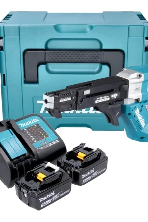 Visseuse sans fil Makita DFR 552 STJ 18 V 25 - 55 mm Brushless + 2 batteries 5,0 Ah + chargeur + Makpac Meilleur Prix
