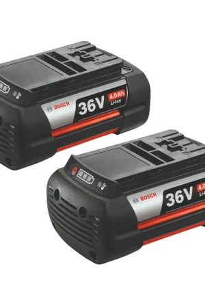 Dernier Modèle Bosch 2x GBA 36V 4,0Ah batterie Li-Ion 36 V 4,0 Ah ( 2x F016800346 ) avec indicateur de charge