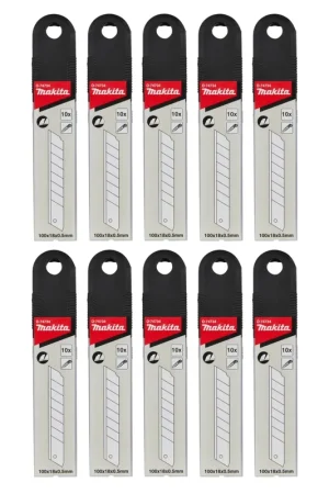 Makita 10 lames sécables 100 pièces Lames de rechange pour couteaux à lame sécable ( 10x D-74734 ) Retour Gratuit