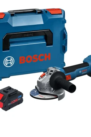 Vente Directe Meuleuse d'angle sans fil Bosch GWS 18V-8 Professional 18 V 125 mm Brushless + 1 batterie ProCORE 5,5 Ah + L Boxx - sans chargeur