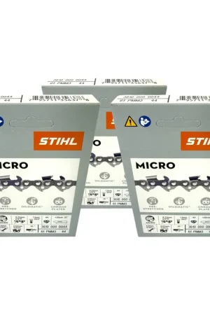 Stihl 3x 3/8" Picco Micro Mini 3 (PMM3) chaîne de scie 30 cm 3/8" P 1,3 mm 44 TG 3 pièces ( 3x 36100000044 ) Nouvelle Collection