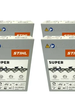 Stihl 4x 3/8" Rapid Super 3 (RS3) chaîne de scie 50 cm 3/8" 1,6 mm 72 TG 4 pièces ( 4x 36260000072 ) Nouvelle Collection