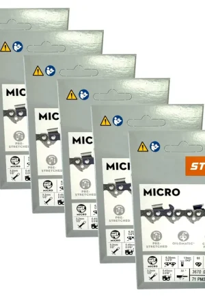 Retour Gratuit Stihl 6x 1/4" Picco Micro 3 (PM3) chaîne de scie 30 cm 1/4" P 1,1 mm 65 TG 6 pièces ( 6x 36700000065 )